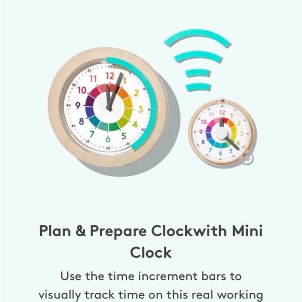 Lovevery Plan & Prepare Clock with mini clock Learning Clock for Kids EUC